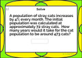 Exponential Growth and Decay Word Problems - Digital BOOM Cards + Printable Task Cards