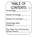 7th Grade Percentages - 8 Math Foldables for the Interactive Notebook