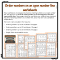 Order numbers on a number line worksheets