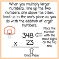 Basketball-Themed Multi-Digit Multiplication with Number Chips - Digital and Printable