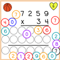 Basketball-Themed Multi-Digit Multiplication with Number Chips - Digital and Printable