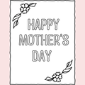 Mother's Day Coloring Worksheets, Coloring Pages for Kids, Editable