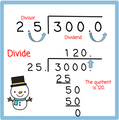 Winter-Themed Dividing Decimals with Number Chips - Digital and Printable