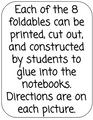 7th Grade Integers - 8 Foldables for the Interactive Notebook