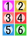 Printable Number Labels from 1 to 36, Editable Number Labels, Square Number Labels