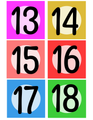 Printable Number Labels from 1 to 36, Editable Number Labels, Square Number Labels