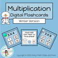 Multiplication and Division Math Bundle - 5 Winter-Themed Games/Lessons/Flashcards