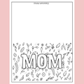 Mother's Day Cards, Mother's Day Coloring Page, Editable Coloring Cards