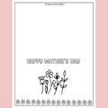 Mother's Day Cards, Mother's Day Coloring Page, Editable Coloring Cards