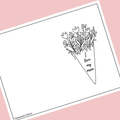 Tulips Mother's Day Cards, Mother's Day Coloring Page, Editable Cards