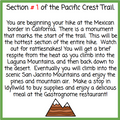 6th Grade Math Review Project PBL - Hike the Pacific Crest Trail