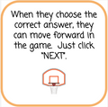 Basketball-Themed Subtraction Digital Flashcards