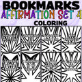 Affirmation Bookmarks to Color Set 4 8 Bookmark Coloring Pages