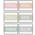 Free Printable Dotty Students Name Labels, Name Plates, Classroom labels