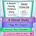 Never Grow Up Novel Study