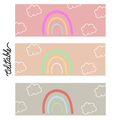 Printable Rainbow Name Labels, Student Name tags, Editable Labels