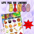 Back to School Bingo Pack Our Lunchbox Cards Activity Game - 4x4