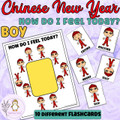 How Do I Feel Today Chinese New Year BOY Poster and Flashcards Emotions Feelings