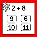 Addition Digital Flashcards - Christmas-Themed 