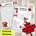 Canada Day Word Search Puzzle | Canada Day Activities | Canada Day Fun Worksheet