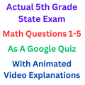 State Math Test questions and answers as a Google Form. 2022, Q1-5. V2