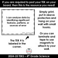 4th Grade Science TEKS I Can Statement 24-25 TEKS Revision Back to School