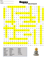 Social Emotional Learning - Positive Emotions Word Search - SEL Worksheets