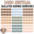 Boho Neutrals - Bulletin Board Borders (Small Scallop)