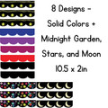 Midnight Garden - Bulletin Board Borders (Small Scallop)