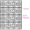 Editable Mandala Bookmarks