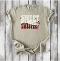 Cute Christmas shirts, Sweet but Twisted - Christmas Candy Cane shirts, Vintage Christmas Designs- Comfort Colors