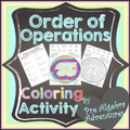 Order of Operations PI Coloring Activity