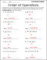 Order of Operations PI Coloring Activity