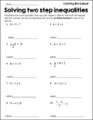 Two Step Inequalities Coloring Activity