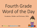 Fourth Grade Word of the Day and Vocabulary Builder