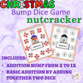 Christmas Addition and Subtraction Bump Game Nutcracker Math Dice Game Preschool