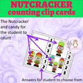 Christmas Counting Clip Cards Nutcracker Learn Numbers 0 to 10 Counting to 10