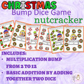 Christmas Multiplication Bump Game Nutcracker Math Dice Game Addition Preschool