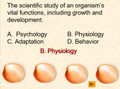 Old Shell Game Science Review: Adaptations Vocabulary