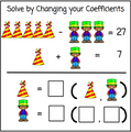 Systems of Equations Logic Picture Puzzles - New Year's Themed