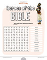 Heroes of the Bible word search puzzle