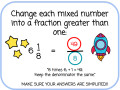 Equivalent Fractions with Number Chips - Space-themed - Digital and Printable