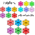 Winter Name Tags, Bright Snowflakes Student Nametags, Editable Cubby Labels
