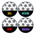 Name Tags, Black and White Nametags, Printable Snowflakes Nametags