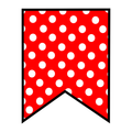 Printable Bulletin Board Bunting Banners, Polka Dots Alphabet Bunting Banners