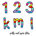Printable Colorful Bulletin Board Letters for Kindergarten, Large Letters