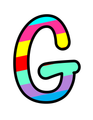 Printable Colorful Bulletin Board Letters for Kindergarten, Large Letters