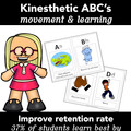 Kinesthetic Letters of the Alphabet Activity - Task Cards - School & Home