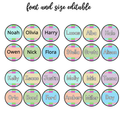 Printable Boho Student Nameplates, Editable Classroom Labels, Templates