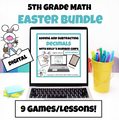 Easter Bundle - 5th Grade - 9 Math Games/Lessons